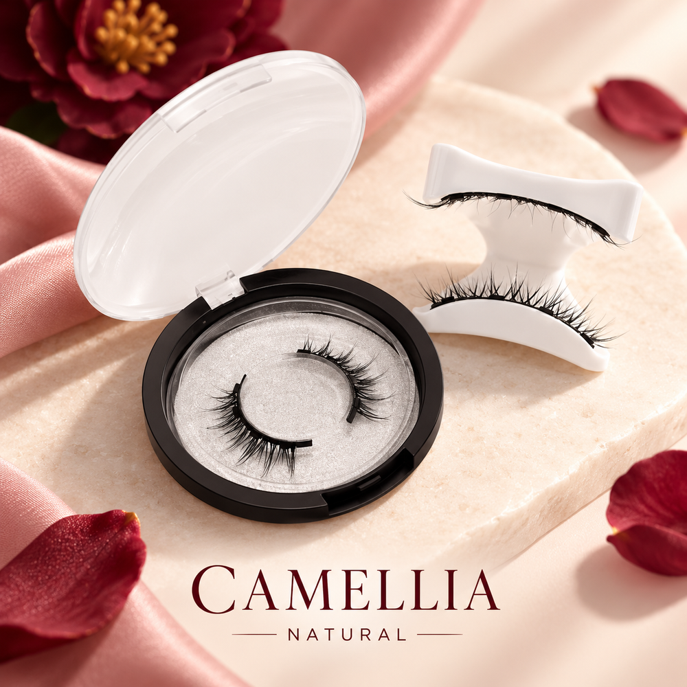 Zevelo Camellia style with magnetic lashes, applicator and storage case